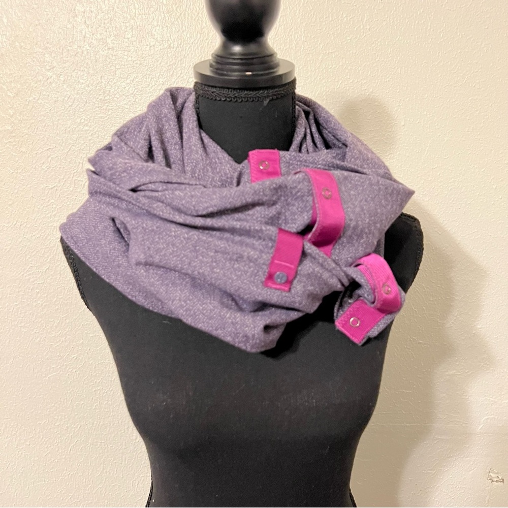 lululemon athletica Purple with Pink Vinyasa Scarf Rulu Wrap Snap-Button - Picture 2 of 9